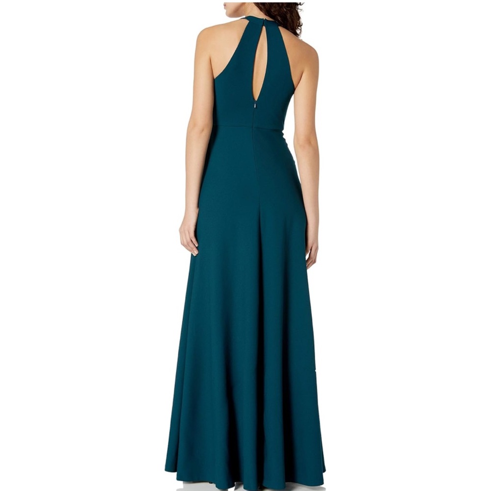 Jenny Yoo Margot bridesmaid dress V Neck A Line, Slit, Keyhole Back Navy size 2 - Picture 15 of 16